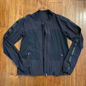 Lululemon Black Windbreaker Bomber Jacket Sz 4